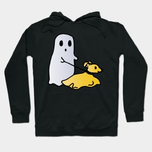 ghost walking dog Hoodie